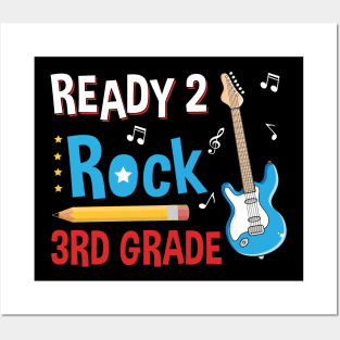 Ready To R0ck 3rd Grade Back To School Posters and Art